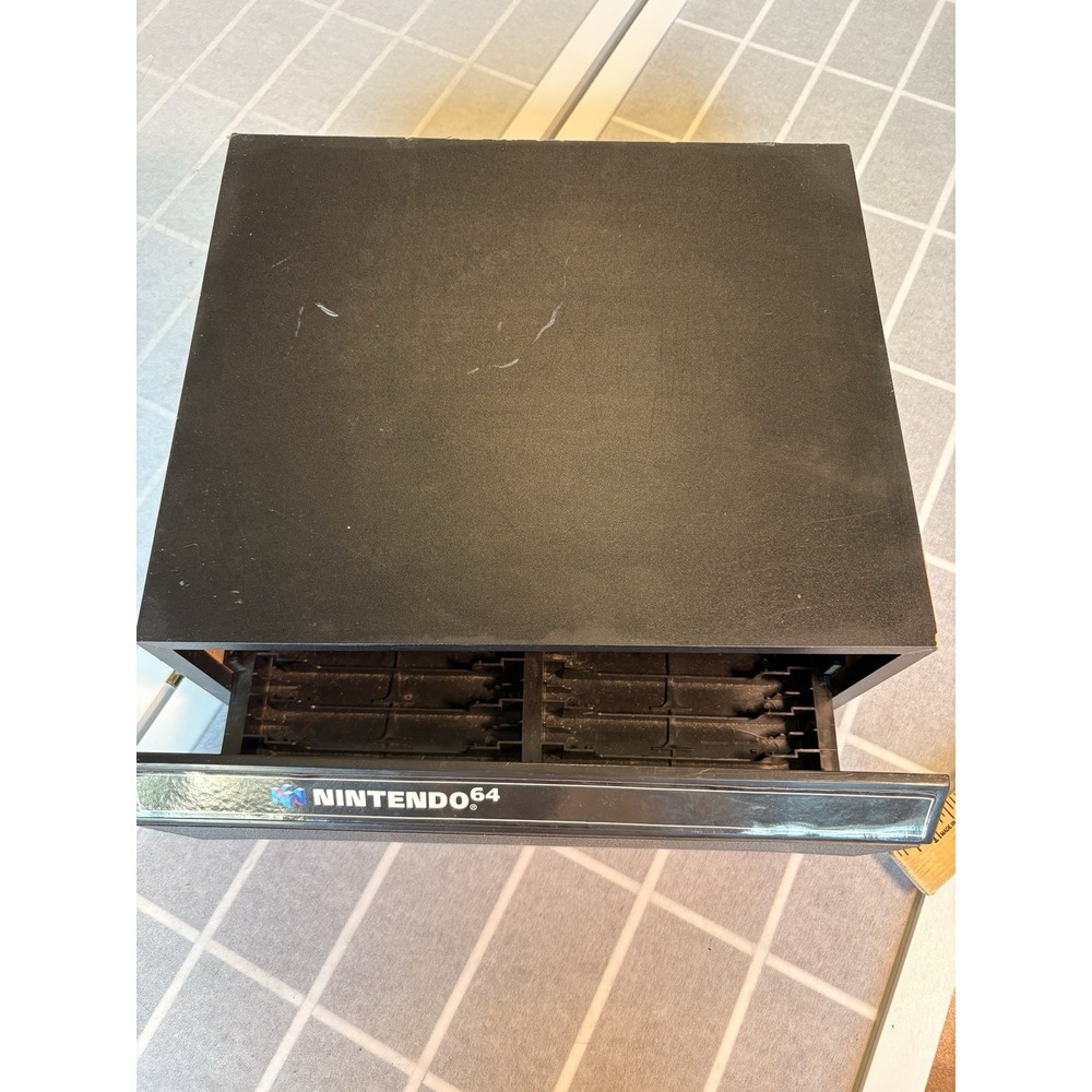Official Nintendo 64 Game Storage Case Cabinet Drawer Box 24 Cartridges RARE '96